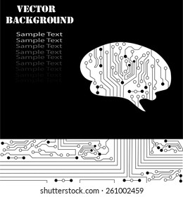 Technological brains vector background. Vector eps10.