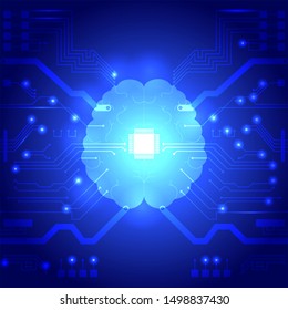 Technological brains vector background. Vector illustration eps10.
