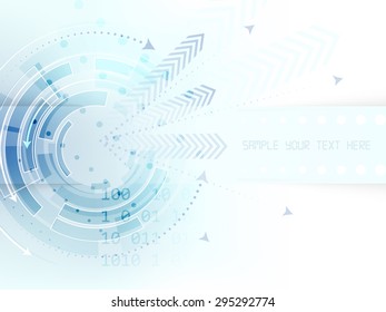 Technological circle with arrows, abstract vector background/design with place for your content