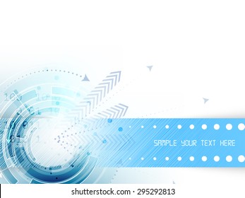 Technological circle with arrows, abstract vector background/design with place for your content