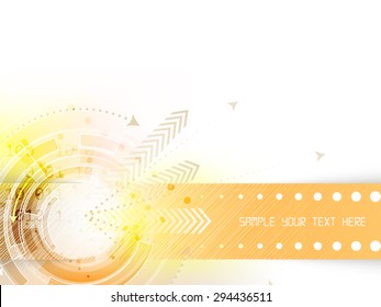 Technological circle with arrows on abstract vector background/design with place for your content