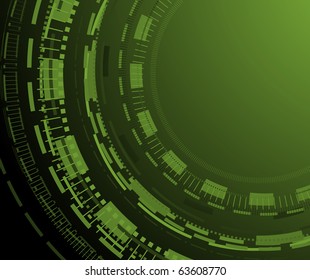 Technological circle background. Vector illustration
