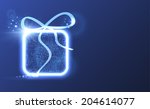 Technological circuit board gift box background. Vector eps10.