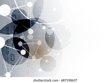 Technological communication digital science modern abstract background vector design