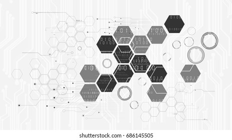 Technological communication system modern blueprint abstract background vector design