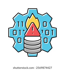 technological crisis color icon vector. technological crisis sign. isolated symbol illustration