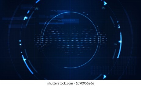 Technological cyber interface future system platform abstract background template vector design