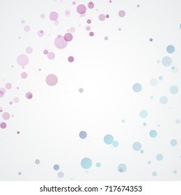 Technological design. Vector background of connected points and lines.