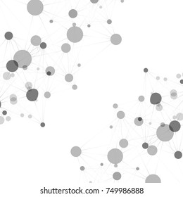 Technological design. Vector background of connected points and lines.