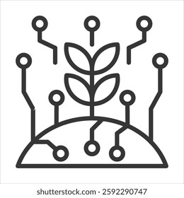 Technological Development Icon Vector Illustration Outline