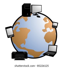 Technological devices around the world