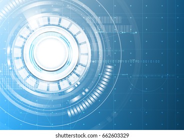 Technological digital abstract modern hud interface template background vector design