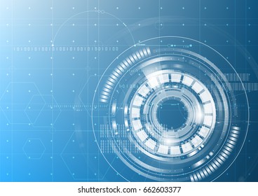 Technological digital abstract modern hud interface  background vector design