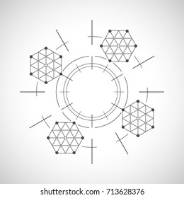 Technological element. Technology sign. Futuristic element.