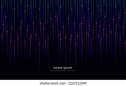 Technological falling particles dark background.