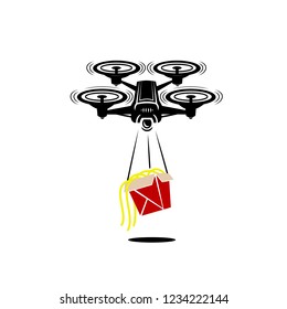 Technological food delivery. Vector