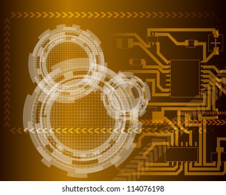 Technological futuristic background.Vector illustration with transparency EPS10.