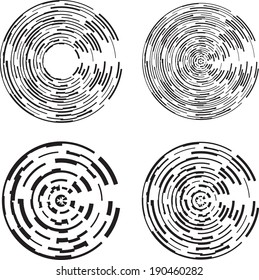 Technological futuristic circles