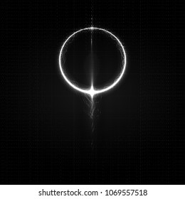 Technological futuristic intelligent sparkling dark abstract background vector design