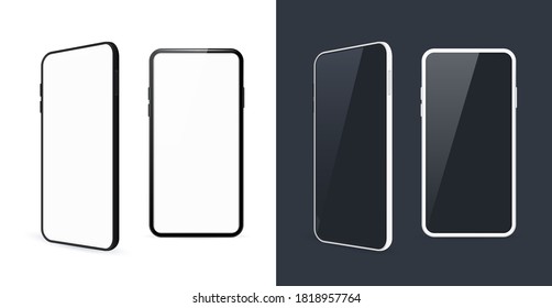 Technological Gadgets on Black and White Background . Isolated Vector Elements