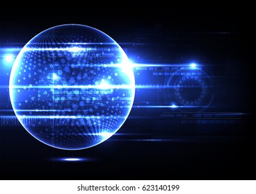 Technological global connection security vector background abstract design
