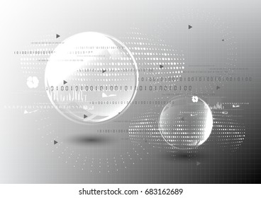Technological global modern communication exchange abstract background vector design