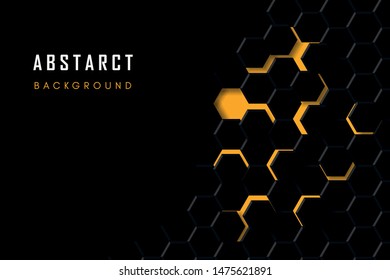 Technological honeycomb background, Abstract geometric hexagon