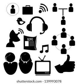 technological icons over white background vector illustration