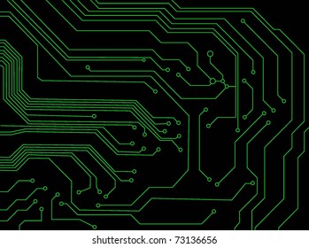 technological industrial electronic green background