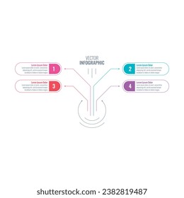technologische Infografik-Vorlage. Internet, Business, Web, Magazin, Geschäftsbericht-Vorlage. vier Stufen-Infovorlage