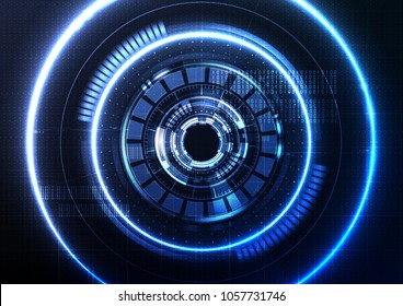 Technological intelligent interface connection abstract template background vector design