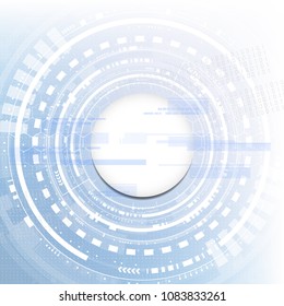 Technological interface access platform abstract background vector design