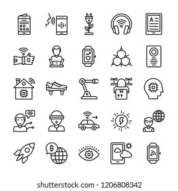 Technological Inventions Line Icons Pack 