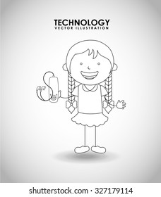 technological kids design, vector illustration eps10 graphic 