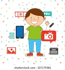 technological kids design, vector illustration eps10 graphic 