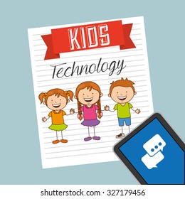 technological kids design, vector illustration eps10 graphic 