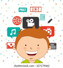 technological kids design, vector illustration eps10 graphic 