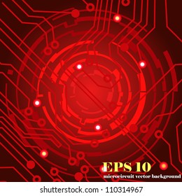 Technological microcircuit vector background