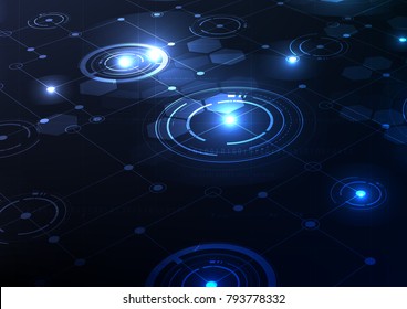Technological modern circuit system background vector design