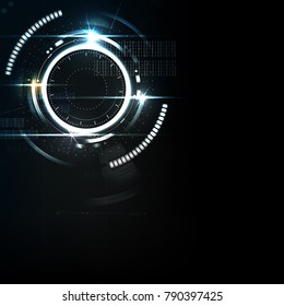 Technological modern interface abstract background vector design