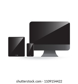 
        
Technological realistic devices vector design