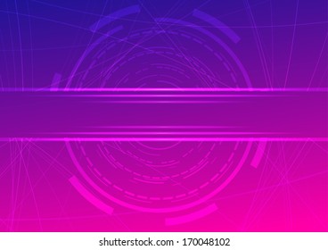 Technological ring - futuristic background. Vector illustration