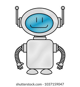 technological robot character icon
