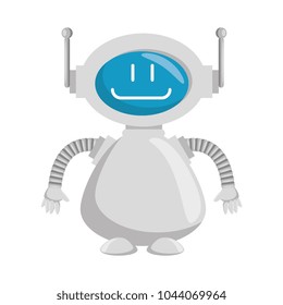 technological robot character icon