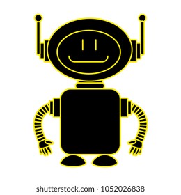 technological robot character icon