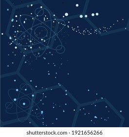 Technological scientific background. Hand drawing technologic science abstract vectors.