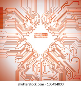 Technological vector background with a circuit board texture