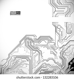 Technological vector background with a circuit board texture