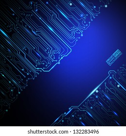 Technological vector background with a circuit board texture