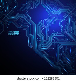 Technological vector background with a circuit board texture